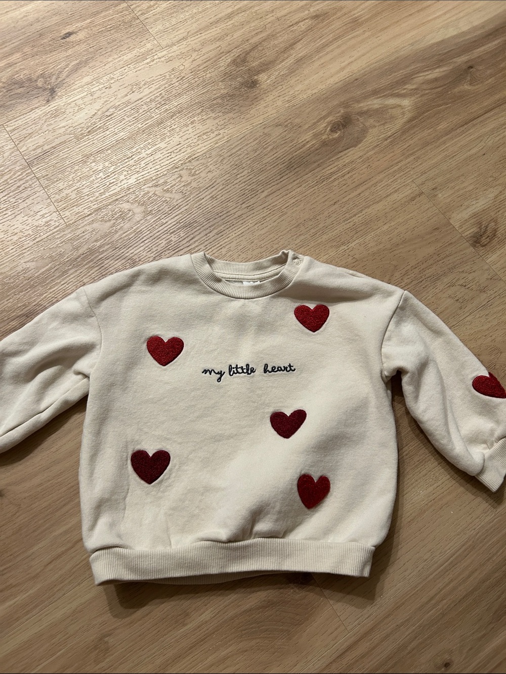 H&M Toddler Sweatshirt with Red Hearts